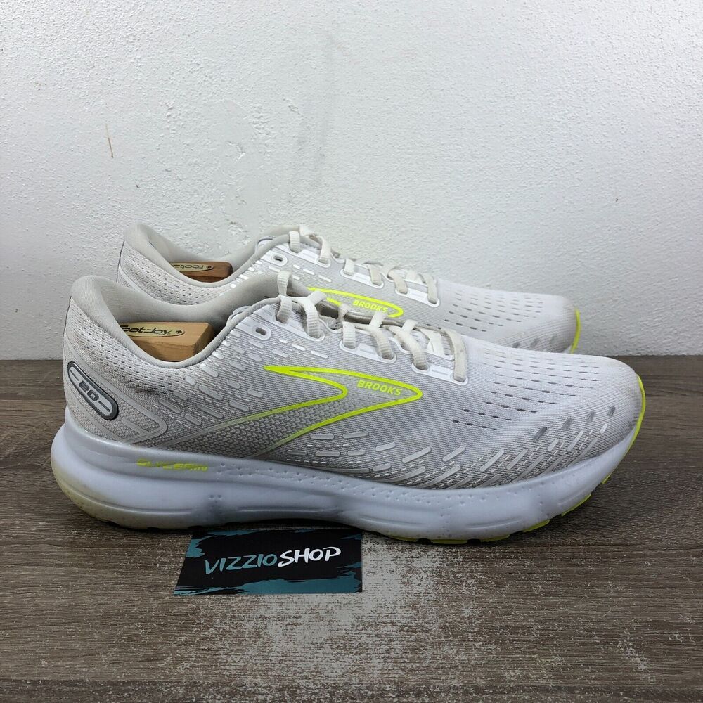Brooks Glycerin 20 White Nightlife Running Shoes Men's 13 D Medium 1103821D135